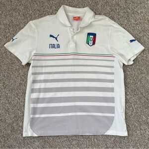 Puma Italy White Polo Shirt Large